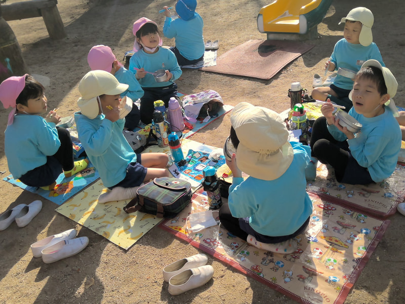 白米のおいしさを再確認した子どもたち。モリモリ食べて、.おなかいっぱい！