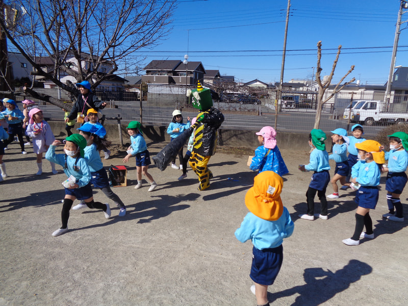 「今年の鬼は足が速い」と子どもたちの感想でした。