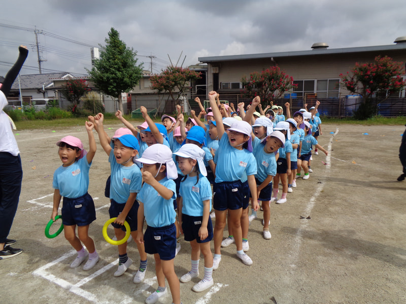 渡里幼稚園と赤塚幼稚園の子どもたちがそろいました。