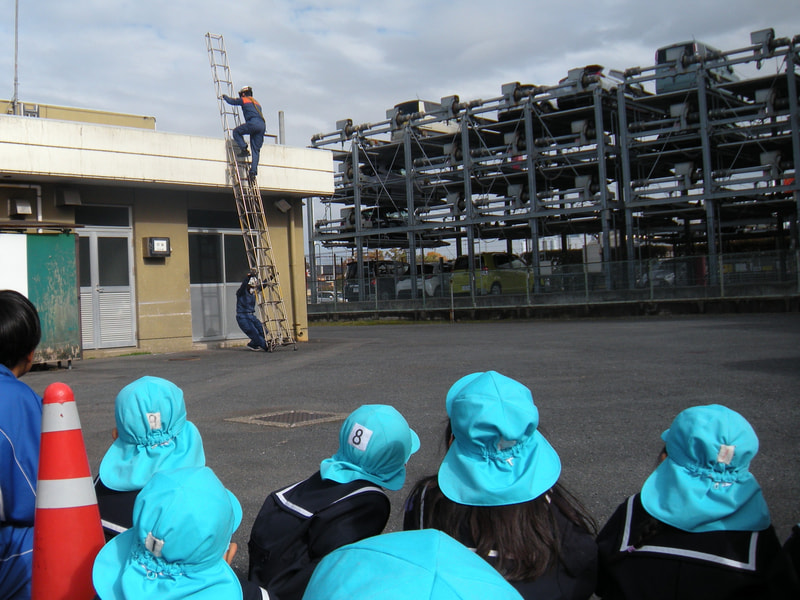 訓練の様子も見せてくれました。スルスルスルって、あっという間にのぼっちゃった！