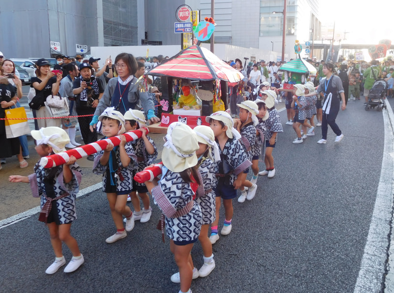 元気な声でわっしょい!重かったけれど、最後まで頑張ったよ。