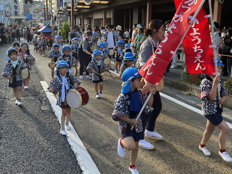 おはやしも、みんなで演奏したよ。