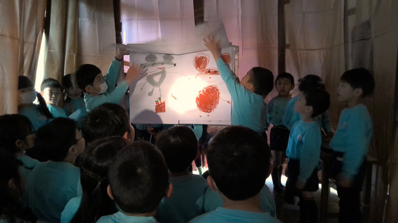 年中さんが作った映画をみんなで観ました。