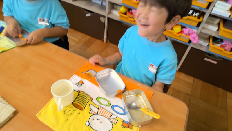 うわあ！すっぱい！う？やっぱりあま～い。