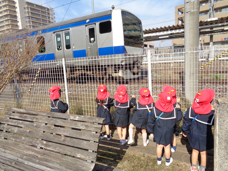 電車がきたよ