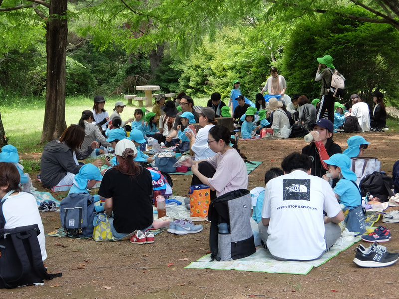 やった~ゴールだ おなかすいたね