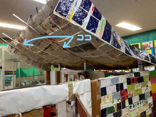 屋根になったよ